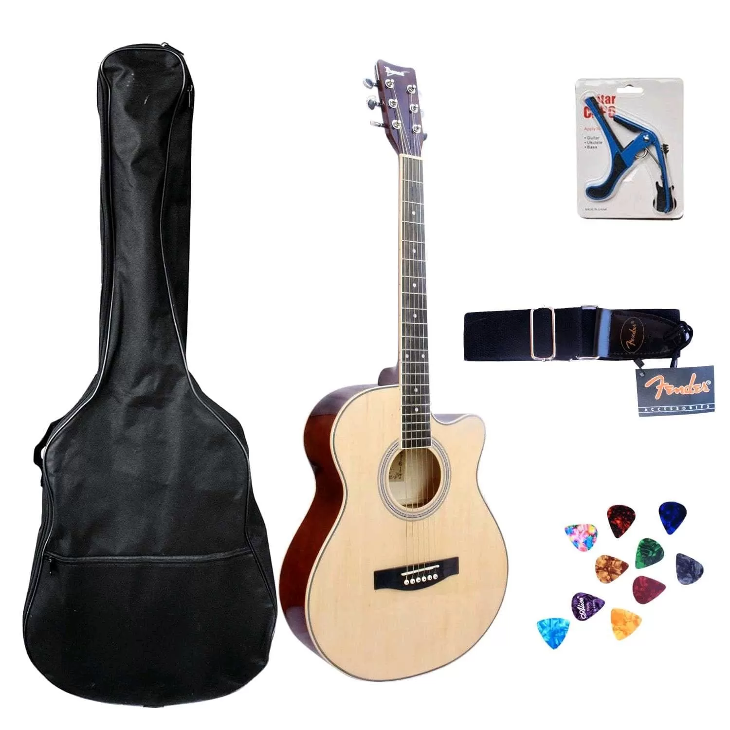 ACOUSTIC GUITAR: Ibanez IB 4010 6-Steel String Acoustic Guitar Pack - Natural Brown
Key Features
Wei