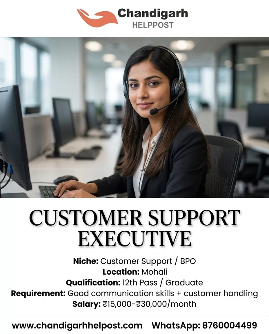NEW JOB VACANCY: Required a customer support execu...