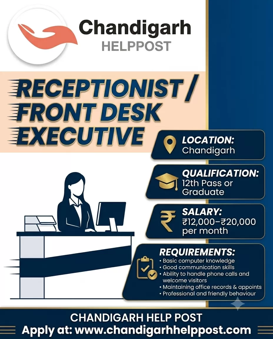 NEW JOB VACANCY: Required a receptionist for a com...