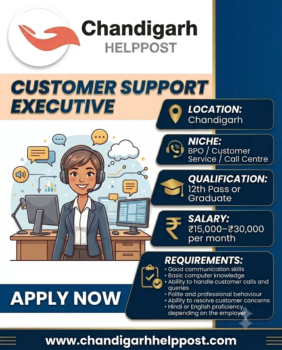 NEW JOB VACANCY: Required a customer support execu...