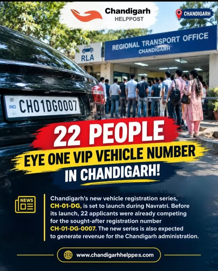 HIGH DEMAND FOR A VIP NUMBER!
Chandigarh’s new veh...