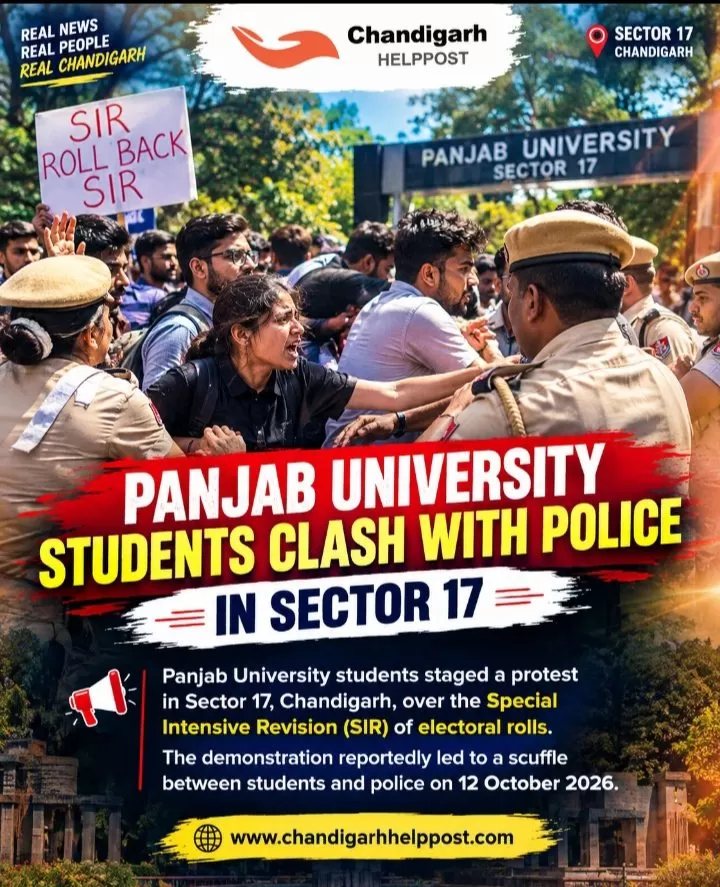 Tensions rose in Chandigarh's Sector 17 as Panjab ...
