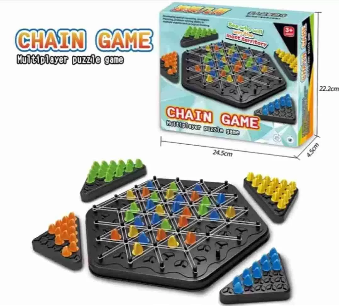 Triggle Chain Triangle Chess Game: Take family game night to the next level with the Triggle Chain T