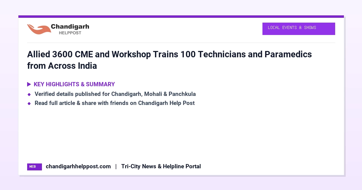 Allied 3600 CME and Workshop Trains 100 Technician...